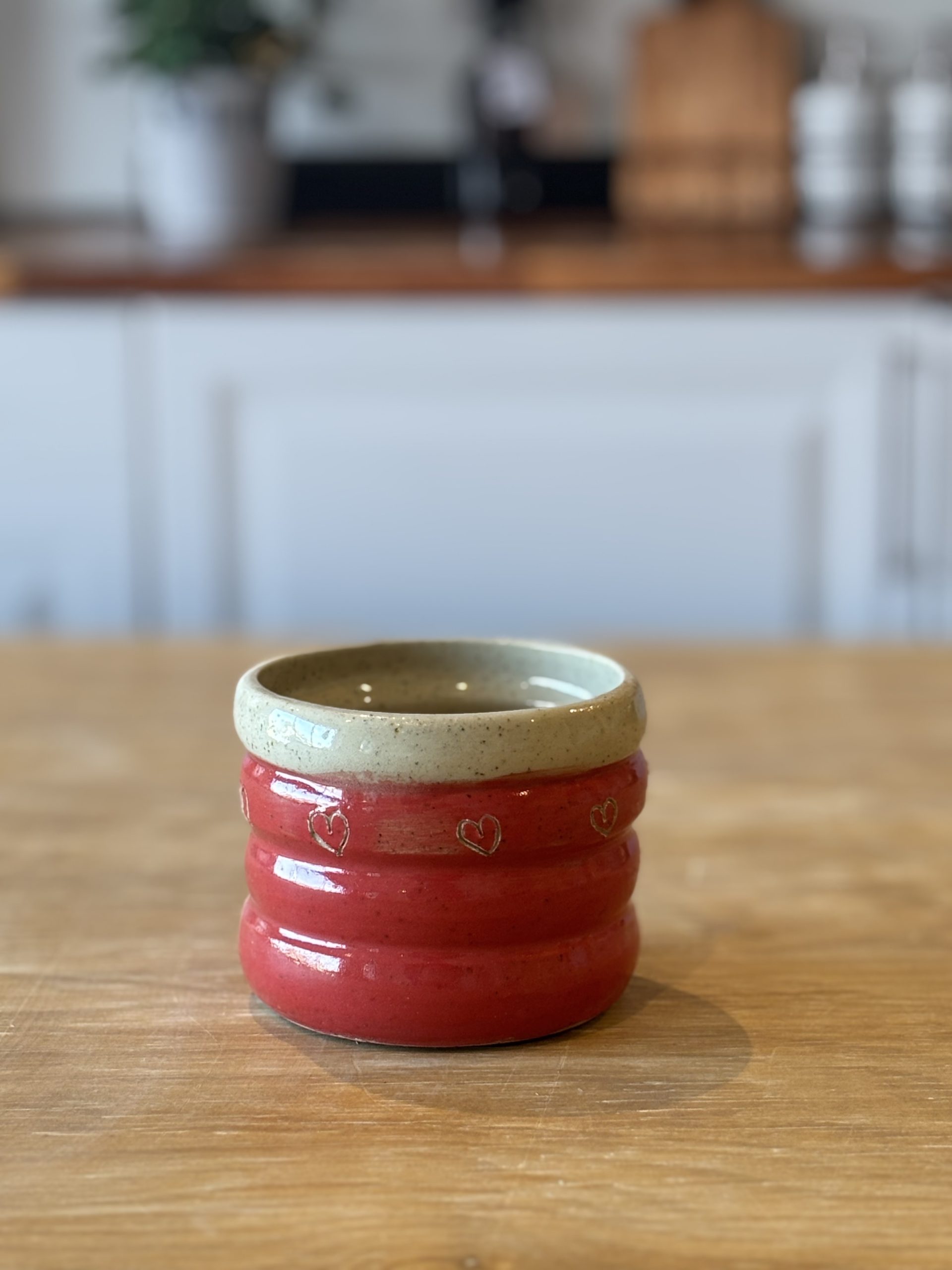 Tasse Bubble rouge coeur