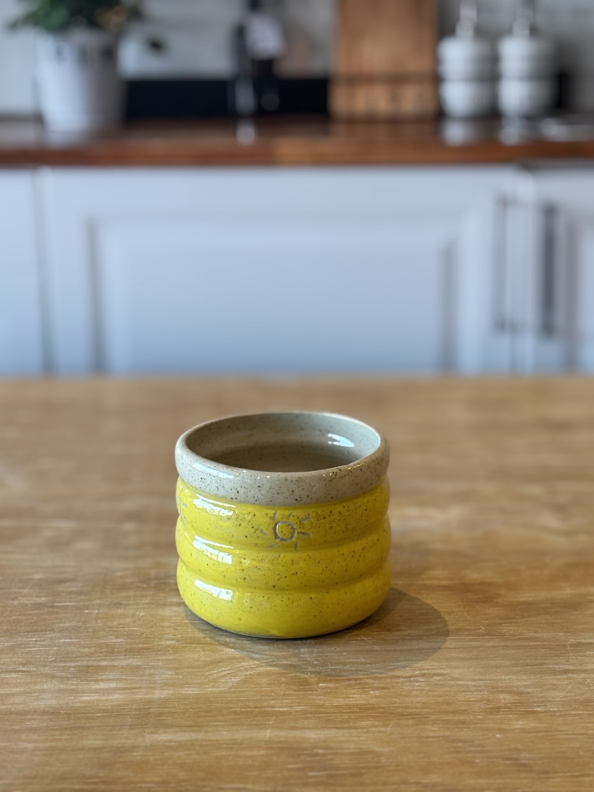Tasse Bubble jaune soleil