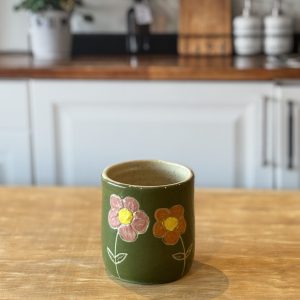 Tasse Flower Power verte